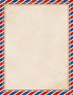 Vintage Airmail Border, Letterhead 80 CT