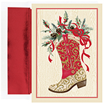 Christmas Boot Holiday Cards 18CT