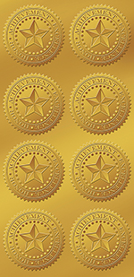Star Gold Foil Seal  48CT