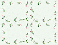 Holly Bunch with Red Berries 4 Up Postcard 40CT