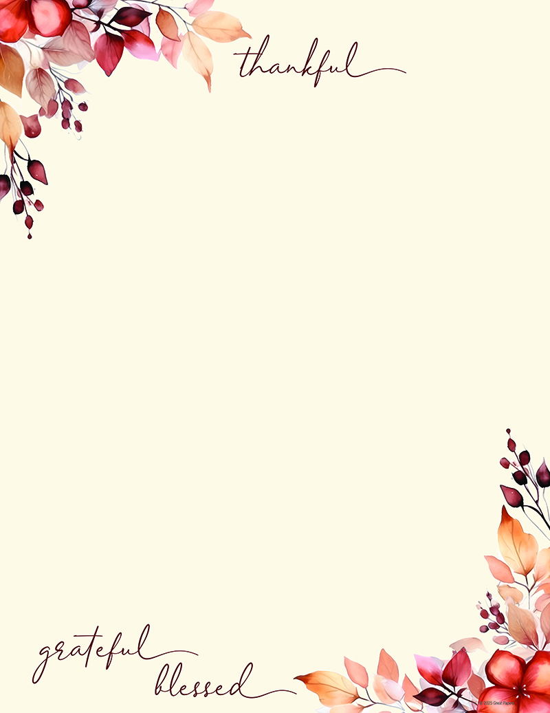 thumbnail image 2 of Great Papers Floral Faith Elegance Everyday Letterhead, Multicolored, 50 Sheets/Pack (2025007 2 of 12