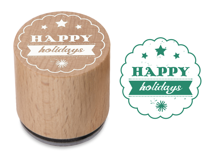 Woodies Stamp Happy Holidays