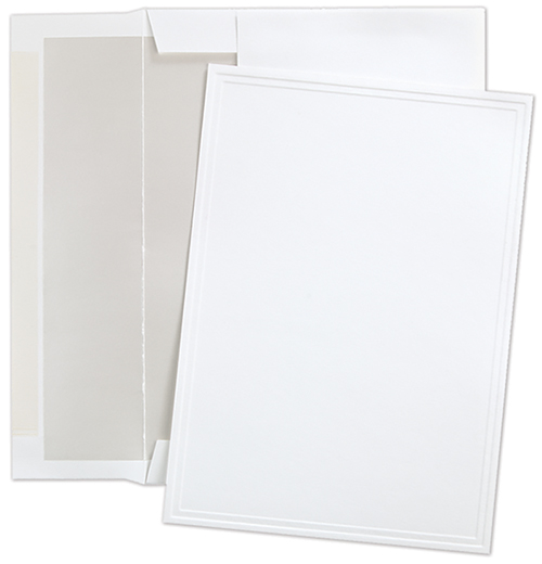 Triple Embossed White Invitation Kit 25CT