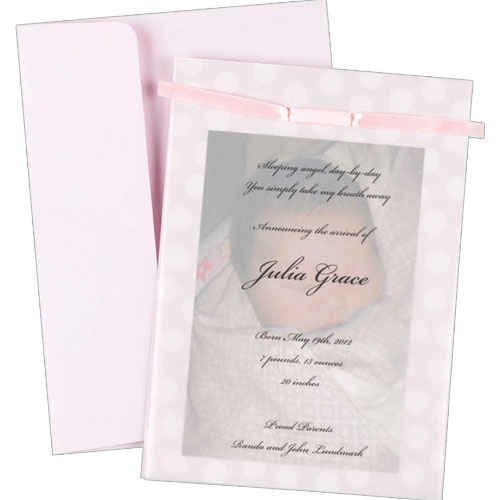 Pink Baby Dots Invitation Kit 25CT