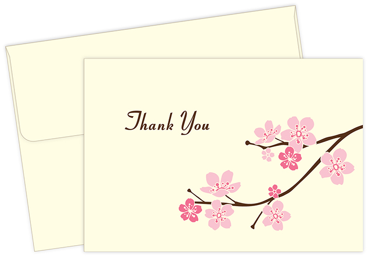 Blossom Branches Thank You Notecard 50CT