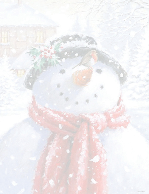 Snowman Face Letterhead 80CT