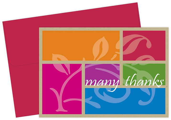 Color Block Thank You Notecard 24CT