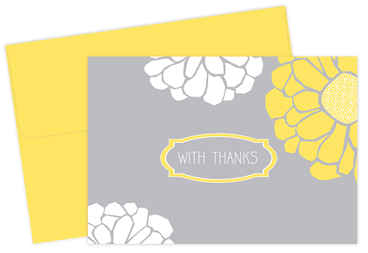 Sunny Flowers Thank You Notecard 24CT