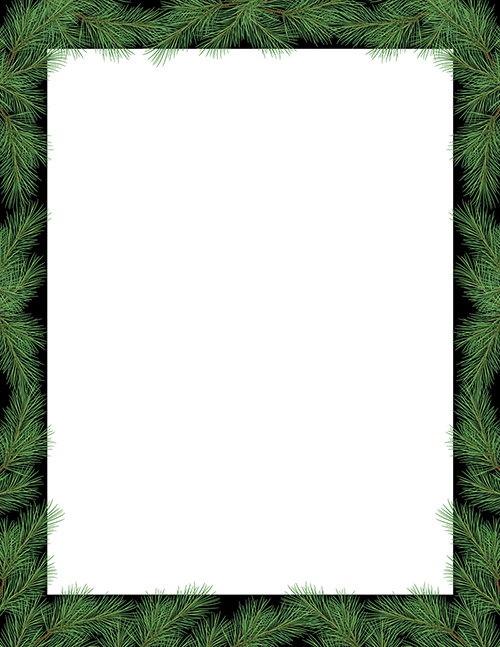 Christmas Pine Letterhead 80CT