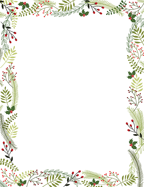Merry Twigs Holly Letterhead 80CT