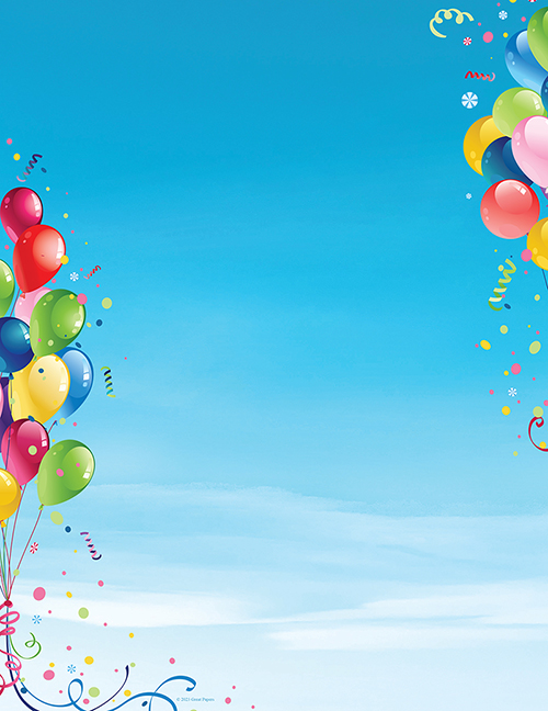 Balloons Everywhere Letterhead 50 CT