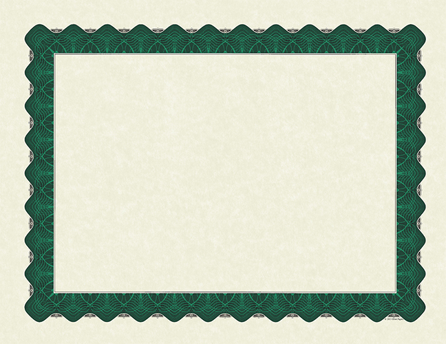 Metallic Green Certificate 25CT