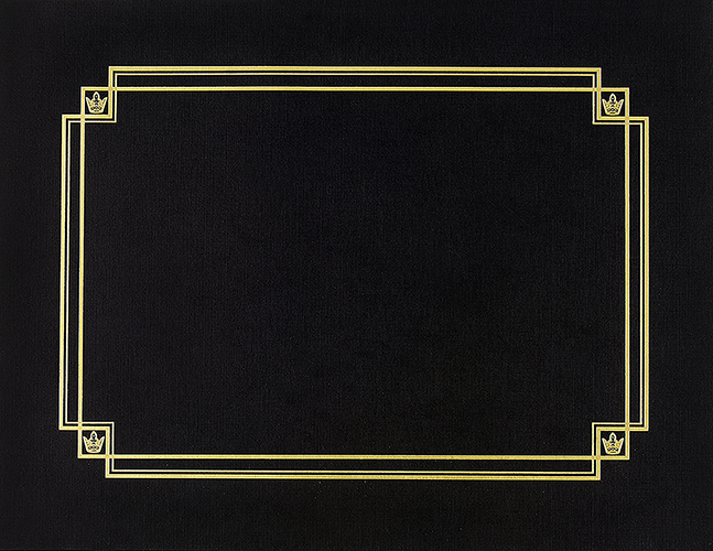 Black Linen Certificate Cover 3CT