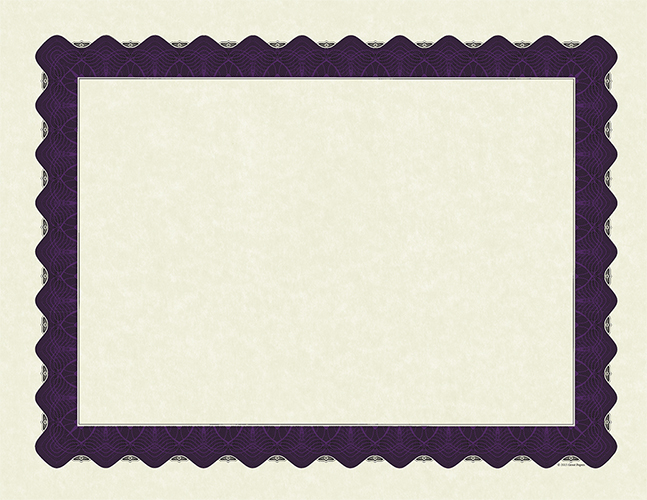 Metallic Purple Certificate 100CT