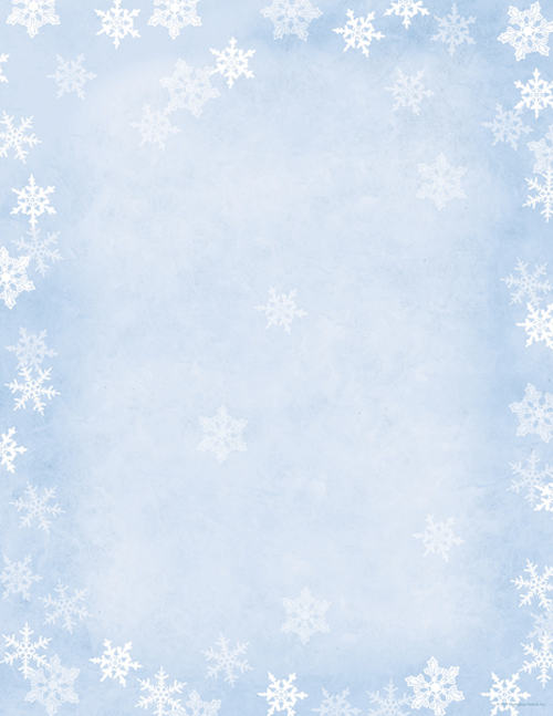 Winter Flakes Letterhead 25CT