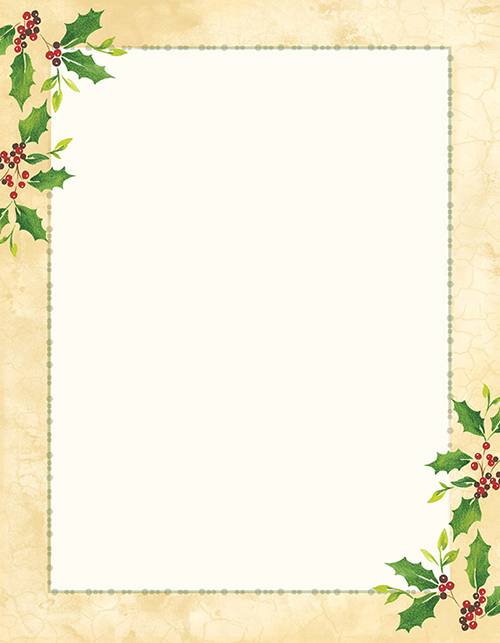 Falling Holly Letterhead 25CT