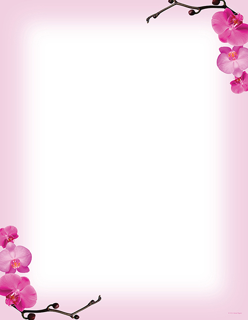 Pink Orchids Letterhead 80CT