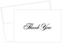 Black Thank You Note 24CT