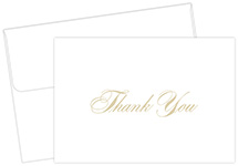 Gold Thank You Notecards 48CT