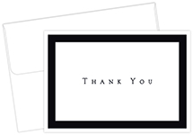 Tuxedo Black Thank You Notecard 50CT