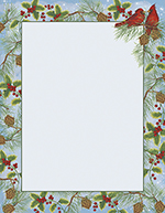 Cardinal With Pine Letterhead 80CT