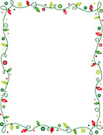 String Of Lights Foil Letterhead 40CT