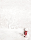 Snowman In Red Scarf Letterhead 80CT