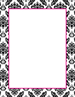 Black & White Damask Letterhead 80CT