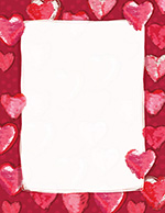 Fuzzy Hearts Letterhead 80CT