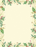 Holly Branches Letterhead 80CT