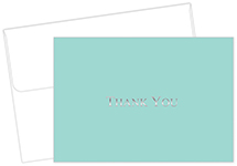 Bella Blue  Silver Foil Thank You Notecard 20CT
