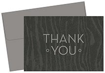 Grey Woodgrain Thank You Notecard 10CT
