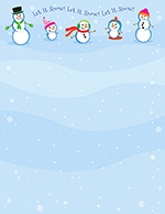 Let It Snowmen Letterhead 80CT