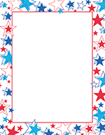 Red White And Blue Stars Letterhead 80CT