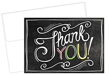 Chalkboard Thank You Notecard 24CT