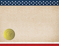 Patriotic Completion (Blank) Certificate 25CT