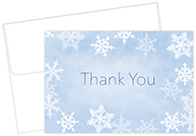 Merry Snowflake Foil Thank You Notecard 50CT
