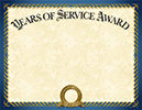 Years Of Service Certificate 20CT