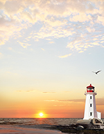 Ocean Sunset Lighthouse Letterhead 80CT