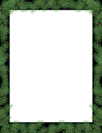 Christmas Pine Letterhead 80CT