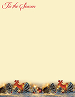 Tis The Season Pinecones and Lights Letterhead 80CT