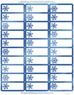 Blue Foil Snowflake Address Label 120CT