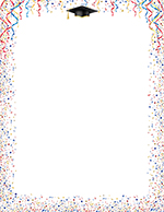 Celebrate Grad Hat and Confetti Letterhead 80CT