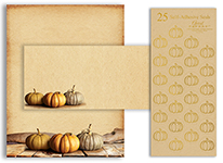 Fall Pumpkins Kraft Stationary Kit 25CT