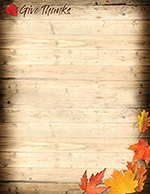 Give Thanks Fall Letterhead 80CT