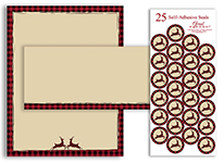 Plaid Reindeer Stationery Kit 25CT