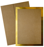 Kraft Gold Flat Card Invitation 20CT