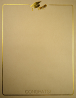 Golden Grad Hat & Diploma Foil Letterhead 40CT