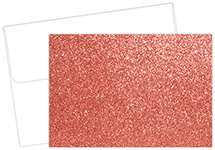 Salmon Glitter Note Card 15CT
