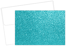 Teal Glitter Note Card 15CT